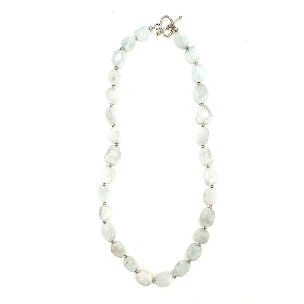 NWOT Aquamarine Gemstone Statement Necklace